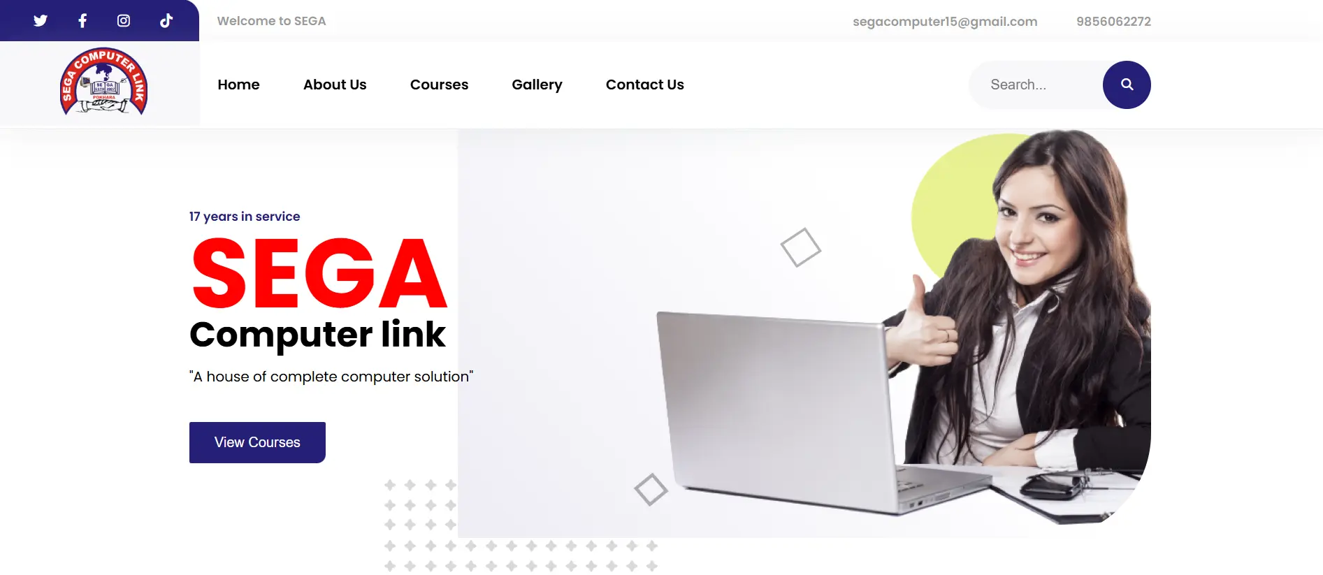 Computer Institute Website Example Siddhartha Subedi | Portfolio